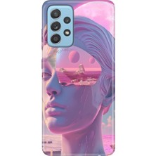 Senada Samsung Galaxy A72 Kılıf Desenli Baskılı Tpu Rubber Kapak Cyber Girl