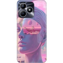 Senada Realme Note 50 4g Kılıf Desenli Baskılı Tpu Rubber Kapak Cyber Girl
