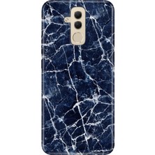 Senada Huawei Mate 20 Lite Kılıf Desenli Baskılı Tpu Rubber Kapak Dark Blue