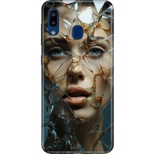 Senada Samsung Galaxy A20 A30 Kılıf Desenli Baskılı Tpu Rubber Kapak Cam Kırığı