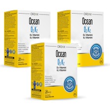 Orzax Ocean Vitamin D3 K2 20ml Damla X3 Adet