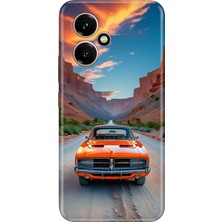 Honor 400 Kılıf Desenli Baskılı Tpu Rubber Kapak Vintage Car