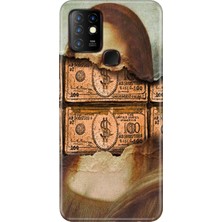 Adasena Infinix Hot 10 Kılıf Desenli Baskılı Tpu Rubber Kapak 100 Dolar