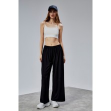 The Fancy Kadın Lastikli Yüksek Bel Palazzo Pantolon