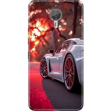 General Mobile Gm 5 Plus Kılıf Desenli Baskılı Tpu Rubber Kapak Spor Araba