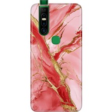 Adasena Infinix S5 Pro Kılıf Desenli Baskılı Tpu Rubber Kapak Pembe MERMER32