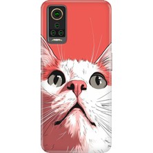 Senada General Mobile Gm 22 Pro Kılıf Desenli Baskılı Tpu Rubber Kapak Beyaz Kedi