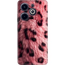 Adasena Infinix Hot 40 Kılıf Desenli Baskılı Tpu Rubber Kapak Pembe Çitah