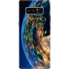 Adasena Samsung Galaxy Note 8 Kılıf Desenli Baskılı Tpu Rubber Kapak World Night