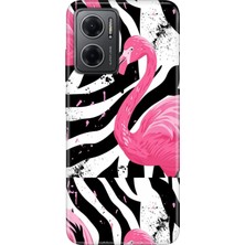 Adasena Xiaomi Redmi Note 11E Kılıf Desenli Baskılı Tpu Rubber Kapak X-Flamingos
