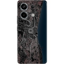 Xiaomi Redmi Note 13 Pro 5g - Poco X6 Kılıf Desenli Baskılı Tpu Rubber Kapak Siyah Beyaz Stadyum