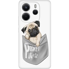 Adasena Xiaomi Redmi Note 14 4g Kılıf Desenli Baskılı Tpu Rubber Kapak Pocket Pug