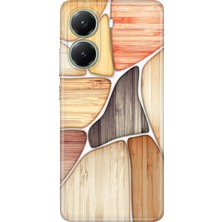 Adasena Xiaomi Poco X7 Pro Kılıf Desenli Baskılı Tpu Rubber Kapak Wood Blocks