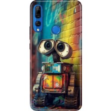 Huawei Y9 Prime 2019 Kılıf Desenli Baskılı Tpu Rubber Kapak Robotic
