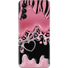 Adasena Samsung Galaxy M14 Kılıf Desenli Baskılı Tpu Rubber Kapak Society Kalp