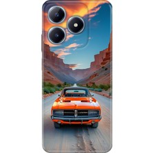 Adasena Realme C63 Kılıf Desenli Baskılı Tpu Rubber Kapak Vintage Car