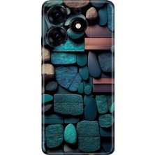 Senada Tecno Spark 20 - 20C Kılıf Desenli Baskılı Tpu Rubber Kapak Dekor Taşlar