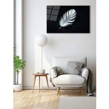 Marsilyan Kuş Tüyü Cam Tablo