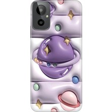 Senada General Mobile Gm 23-Se Kılıf Desenli Baskılı Tpu Rubber Kapak 3D Space