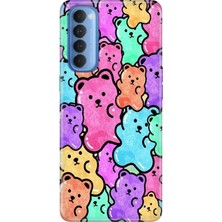 Senada Oppo Reno 4 Pro Kılıf Desenli Baskılı Tpu Rubber Kapak Bears