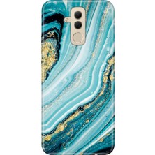Adasena Huawei Mate 20 Lite Kılıf Desenli Baskılı Tpu Rubber Kapak Simli Taş