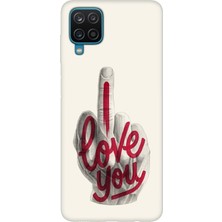 Senada Samsung Galaxy A12 M12 Kılıf Desenli Baskılı Tpu Rubber Kapak I Love You