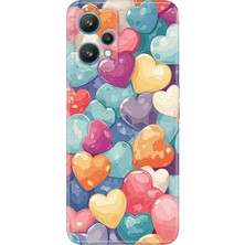 Senada Realme 9 Pro Kılıf Desenli Baskılı Tpu Rubber Kapak Heart Pattern