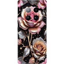 Senada Infinix Zero 40 4g Kılıf Desenli Baskılı Tpu Rubber Kapak Gold Gül