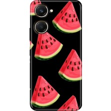 Senada Vivo Y18 Kılıf Desenli Baskılı Tpu Rubber Kapak Karpuz Dilimi