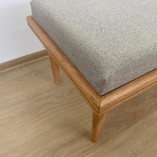 Marangozgiller El Yapımı Ahşap Minderli Kayın Ağacı Premium Bench