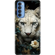 Senada Oppo Reno 4 Pro Kılıf Desenli Baskılı Tpu Rubber Kapak Aslan