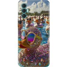 Senada Tecno Spark 8 Pro Kılıf Desenli Baskılı Tpu Rubber Kapak Işıltılı Hayat