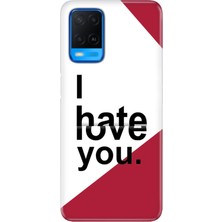 Senada Oppo A54 4g Kılıf Desenli Baskılı Tpu Rubber Kapak Hate Love