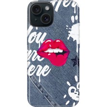 Senada iPhone 15 Kılıf Desenli Baskılı Tpu Rubber Kapak Jeanssss