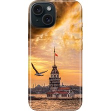 Senada iPhone 13 Kılıf Desenli Baskılı Tpu Rubber Kapak Kız Kulesinde