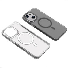 Zore iPhone 15 Plus Uyumlu Vlmt Wireless Şarj Özellikli Şeffaf Efsane Kapak-Renksiz
