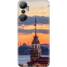 Senada Infinix Hot 20 Kılıf Desenli Baskılı Tpu Rubber Kapak Kız Kulesi