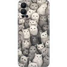 Senada Infinix Hot 12 Kılıf Desenli Baskılı Tpu Rubber Kapak Karakalem Kedi