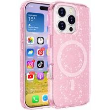 Zore Apple iPhone 16 Pro Max Kılıf Magsafe Şarj Özellikli Parlayan Simli Saydam Renkli Vlmt Allstar Kapak