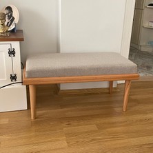 Marangozgiller El Yapımı Ahşap Minderli Kayın Ağacı Premium Bench