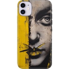 Senada iPhone 11 Kılıf Desenli Baskılı Tpu Rubber Kapak Kelebek
