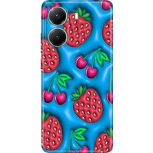 Senada Xiaomi Poco X7 Pro Kılıf Desenli Baskılı Tpu Rubber Kapak Kiraz Çilek