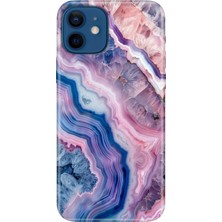 Senada iPhone 12 Kılıf Desenli Baskılı Tpu Rubber Kapak Flues Ametist