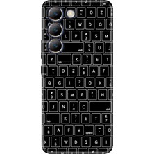 Senada Vivo V30 Lite Kılıf Desenli Baskılı Tpu Rubber Kapak Klavye