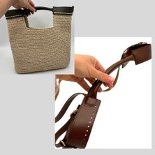 Angel Çanta Aksesuar Tutma Saplı Model Çanta Yapım Aparatı Kahve Renk Light Gold Metalli