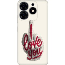 Senada Tecno Spark 10 Pro Kılıf Desenli Baskılı Tpu Rubber Kapak I Love You