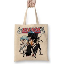 Toyaso Bleach Ichigo Ulquiorra Grimmjow Anime Beyaz Bez Çanta Uzun Saplı Alışveriş Çantası Plaj Çantası