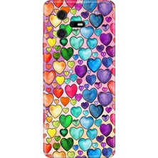 Senada Casper Via A40 Kılıf Desenli Baskılı Tpu Rubber Kapak Kalp Çizim