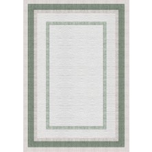 Pelura Halı Çerçeve Desenli Dekoratif Kaymaz Taban Yıkanabilir Salon Halısı