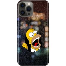Adasena iPhone 12 Pro Max Kılıf Desenli Baskılı Tpu Rubber Kapak Simpsincollage